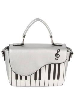Piano Music Notes Satchel LHU527-Z SILVER